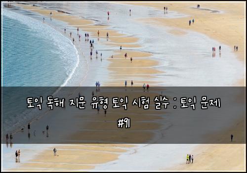 토익 독해 지문 유형 토익 시험 실수 : 토익 문제 #91