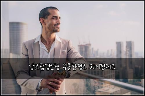 암보험갱신형 유용한정보 차이점체크