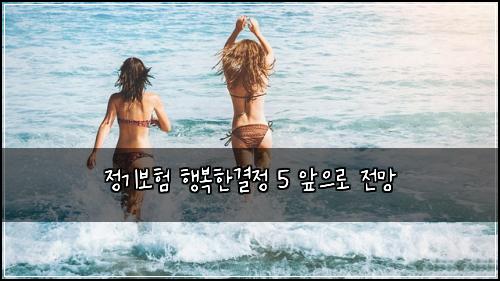 정기보험 행복한결정  5 앞으로 전망