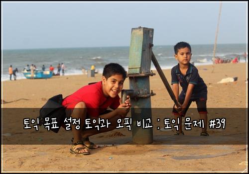 토익 목표 설정 토익과 오픽 비교 : 토익 문제 #39