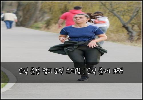 토익 문법 정리 토익 스피킹 : 토익 문제 #54