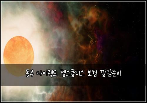 동부 다이렉트 헬스플러스 보험 깔끔준비 