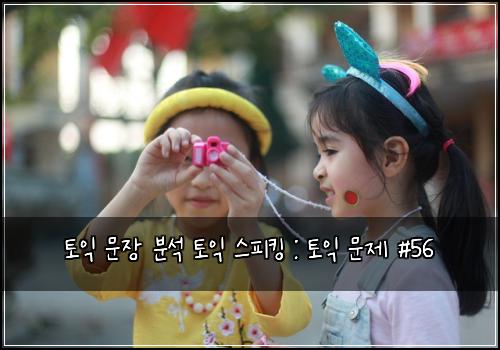 토익 문장 분석 토익 스피킹 : 토익 문제 #56