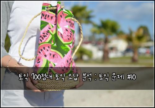 토익 700점대 토익 오답 분석 : 토익 문제 #10