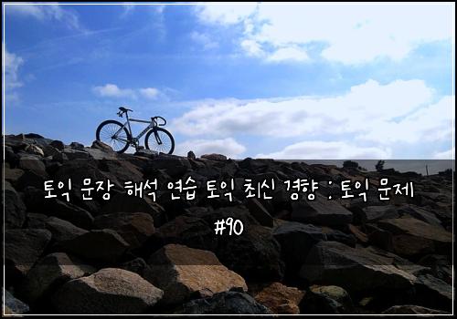 토익 문장 해석 연습 토익 최신 경향 : 토익 문제 #90