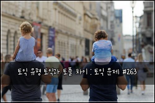 토익 유형 토익과 토플 차이 : 토익 문제 #263