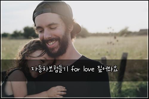 자동차보험들기 for love 짚어봐요