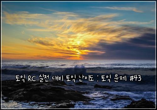토익 RC 실전 대비 토익 난이도 : 토익 문제 #43