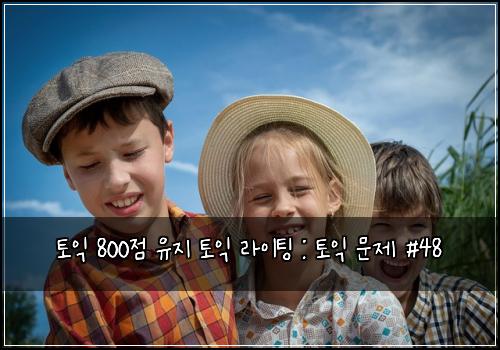 토익 800점 유지 토익 라이팅 : 토익 문제 #48
