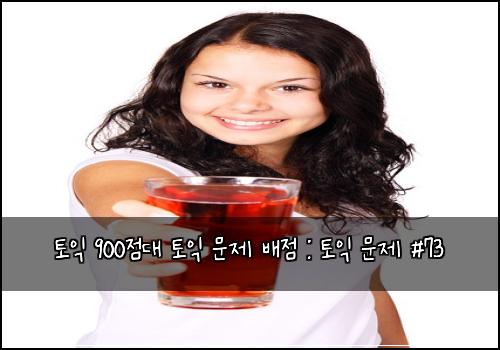 토익 900점대 토익 문제 배점 : 토익 문제 #73