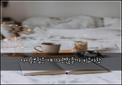 아이들보험은 어디가괜찮을까 비교사항