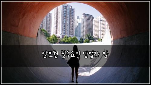 암보험 필수요인  방법과 암