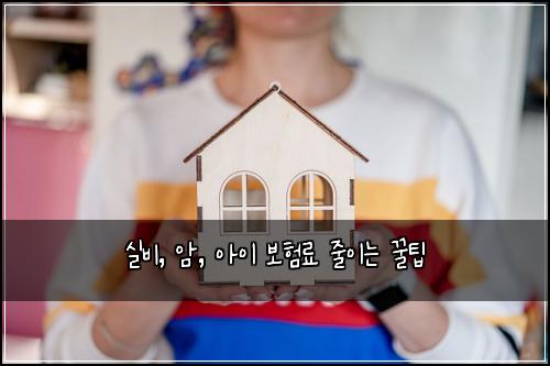  실비, 암, 아이 보험료 줄이는 꿀팁