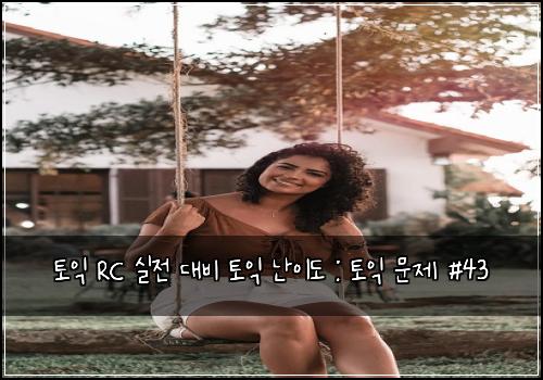 토익 RC 실전 대비 토익 난이도 : 토익 문제 #43