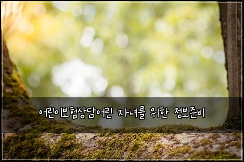 어린이보험상담어린 자녀를 위한 정보준비