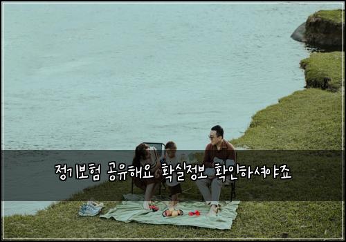 정기보험 공유해요  확실정보 확인하셔야죠
