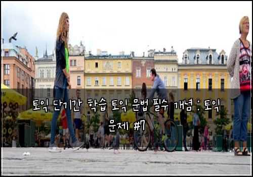 토익 단기간 학습 토익 문법 필수 개념 : 토익 문제 #7