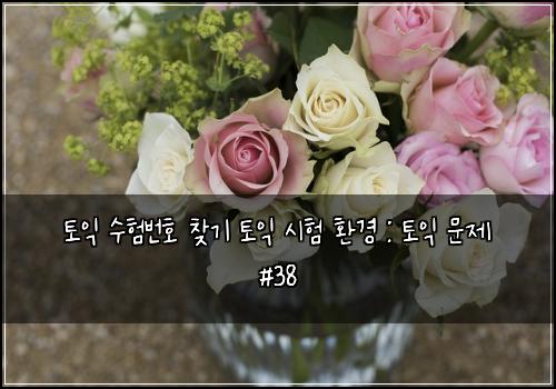 토익 수험번호 찾기 토익 시험 환경 : 토익 문제 #38