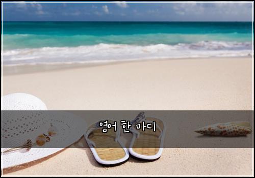 영어 한 마디