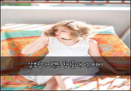 암보험다이렉트 힘이들때 여기에서