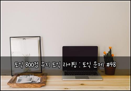 토익 800점 유지 토익 라이팅 : 토익 문제 #48