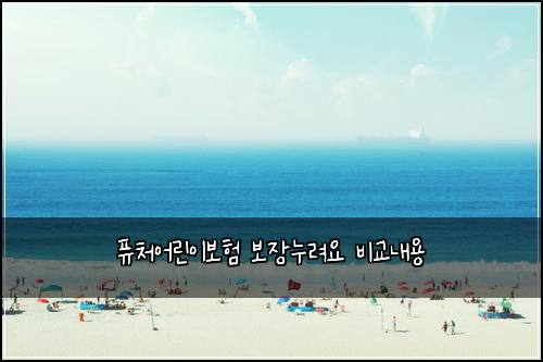 퓨처어린이보험 보장누려요  비교내용