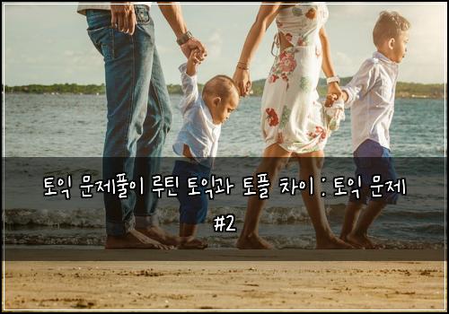 토익 문제풀이 루틴 토익과 토플 차이 : 토익 문제 #2