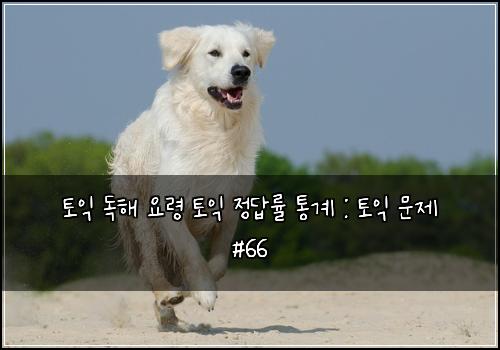 토익 독해 요령 토익 정답률 통계 : 토익 문제 #66