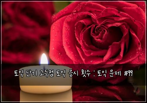 토익 단기 고득점 토익 응시 횟수 : 토익 문제 #99