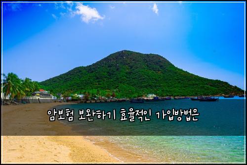 암보험 보완하기  효율적인 가입방법은