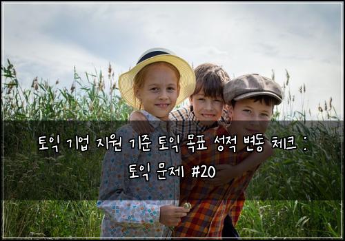 토익 기업 지원 기준 토익 목표 성적 변동 체크 : 토익 문제 #20