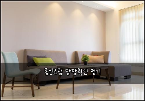 종신보험 당장확인  정기