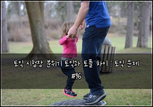 토익 시험장 분위기 토익과 토플 차이 : 토익 문제 #96