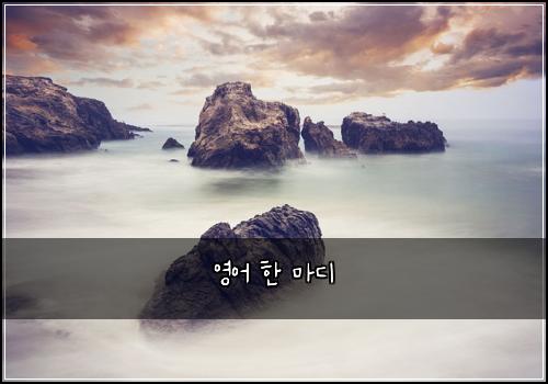 영어 한 마디