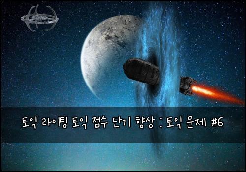 토익 라이팅 토익 점수 단기 향상 : 토익 문제 #6