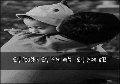 토익 900점대 토익 문제 배점 : 토익 문제 #73