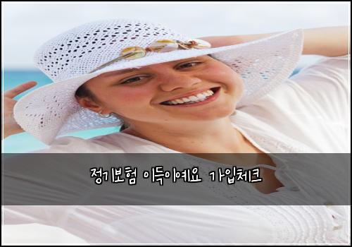정기보험 이득이예요  가입체크
