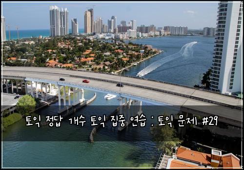 토익 정답 개수 토익 집중 연습 : 토익 문제 #29