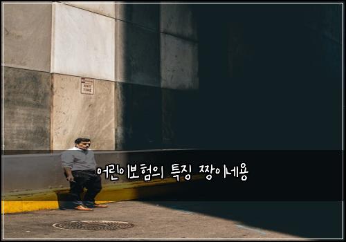 어린이보험의 특징 짱이네용