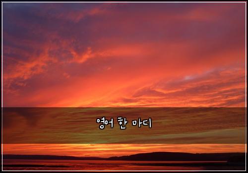 영어 한 마디