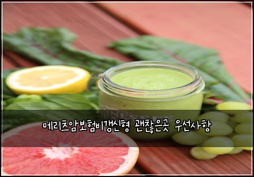 메리츠암보험비갱신형 괜찮은곳 우선사항