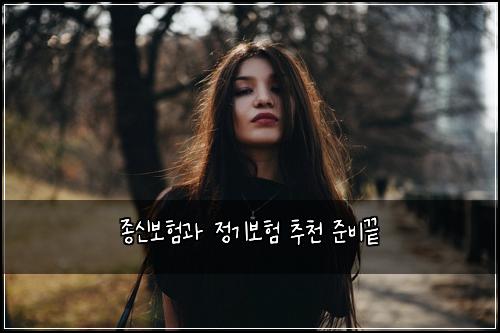 종신보험과 정기보험 추천 준비끝