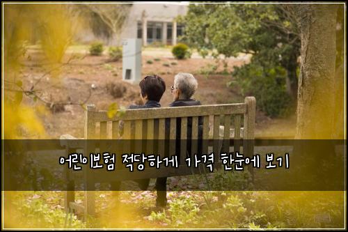 어린이보험 적당하게  가격 한눈에 보기
