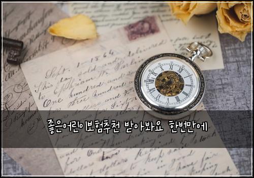 좋은어린이보험추천 받아봐요 한번만에