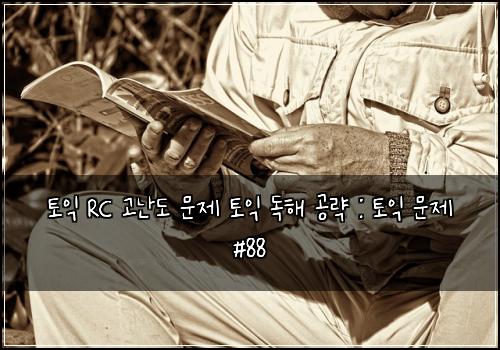 토익 RC 고난도 문제 토익 독해 공략 : 토익 문제 #88