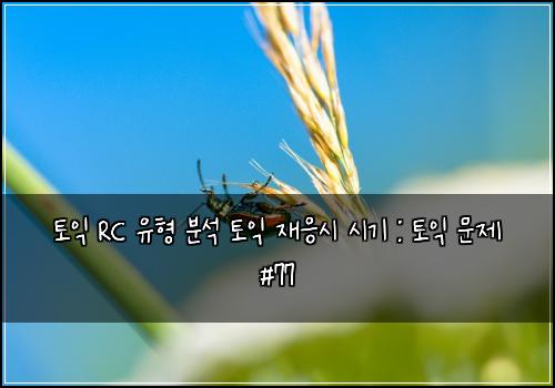 토익 RC 유형 분석 토익 재응시 시기 : 토익 문제 #77