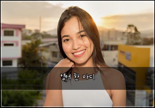 영어 한 마디