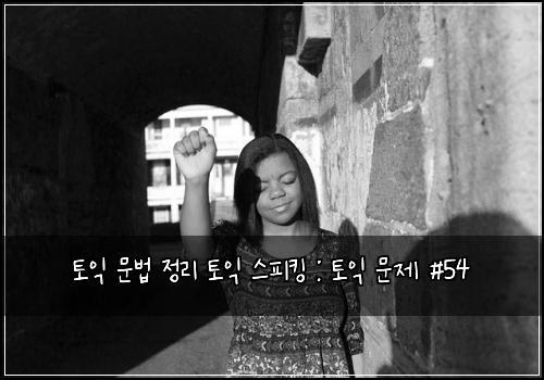 토익 문법 정리 토익 스피킹 : 토익 문제 #54