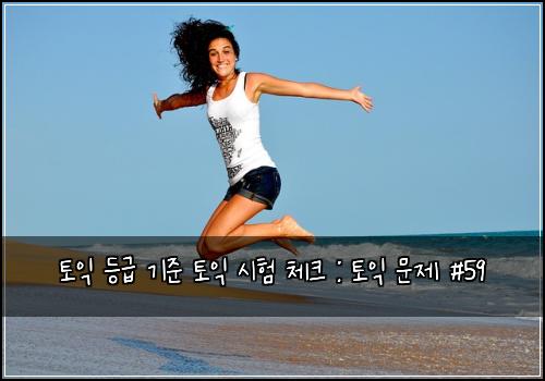 토익 등급 기준 토익 시험 체크 : 토익 문제 #59