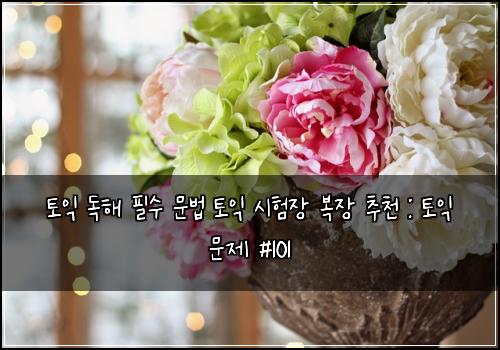 토익 독해 필수 문법 토익 시험장 복장 추천 : 토익 문제 #101